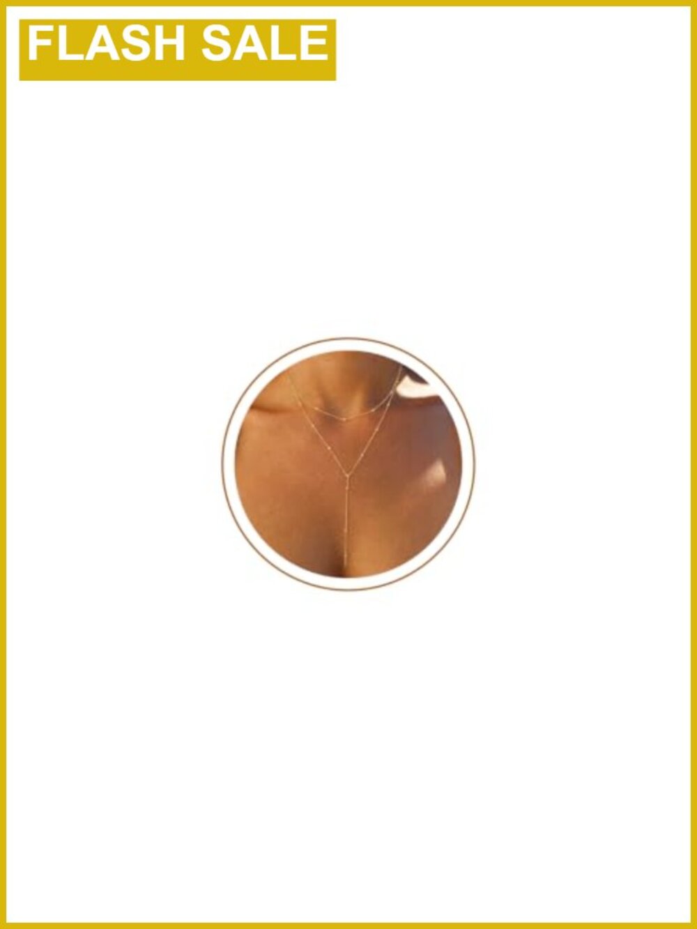 Y Necklace 14k Gold Plated Lariat Dainty Beaded Chain Drop Layered